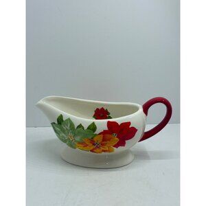 Pioneer Woman Poinsettia Stoneware Gravy Boat